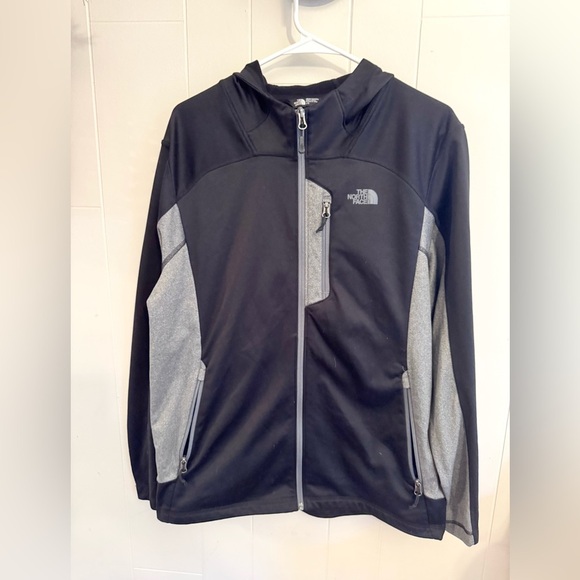 North Face Men's Jacket Cinder Hybrid Hooded Coat Large Black Gray Outdoors - Picture 1 of 6
